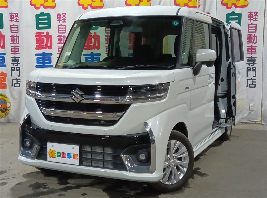 スペーシアカスタム ハイブリッド　GS　全方位モニター純正ナビTVスズキコネクト 4WD