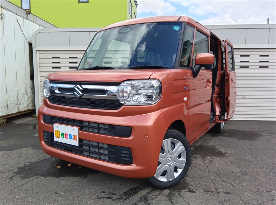 スペーシア ハイブリッドG 全方位モニター純正ナビTV スズキコネクト 未使用車 4WD