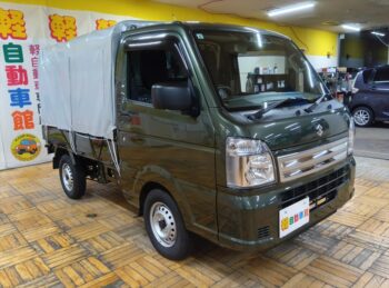 キャリイトラック ＫＣエアコン・パワステ　デュアルカメラブレーキサポート　幌付き 4WD