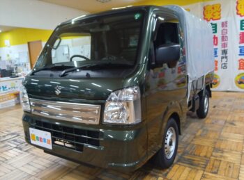 キャリイトラック ＫＣエアコン・パワステ　デュアルカメラブレーキサポート　幌付き 4WD