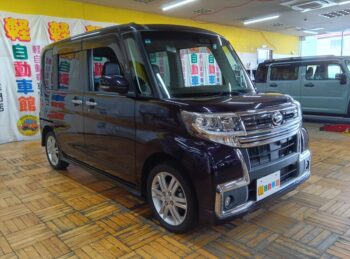 タントカスタム ＲＳ　トップエディションＳＡⅢ　ターボ　パノラマビューモニター　純正ナビＴＶ 4WD