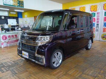 タントカスタム ＲＳ　トップエディションＳＡⅢ　ターボ　パノラマビューモニター　純正ナビＴＶ 4WD