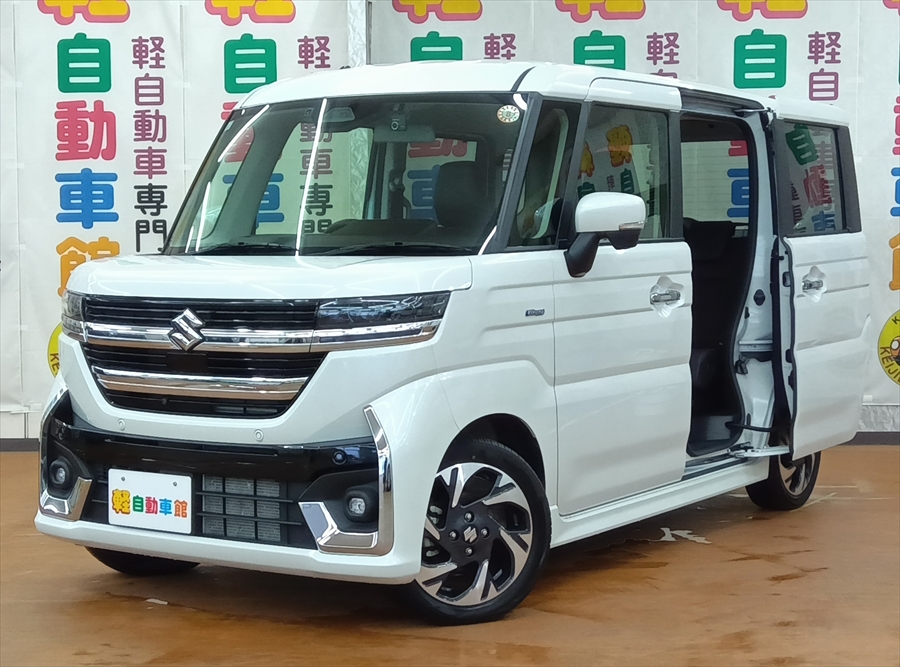 スペーシアカスタム ハイブリッドＸＳ 全方位モニター付 純正ナビ・ＴＶ スズキコネクト 4WD