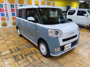 ムーヴキャンバス ストライプスＧターボ　純正9インチナビＴＶ　パノラマモニター 4WD