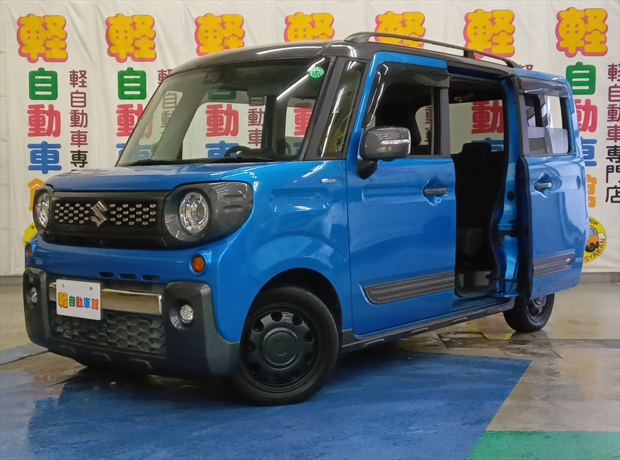 スペーシアギア ハイブリッドXZターボ　全方位モニター付純正ナビTV　4WD