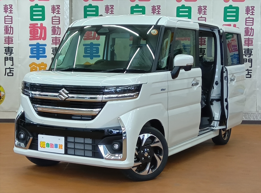 スペーシアカスタム ハイブリッドＸＳ　全方位モニター付純正ナビＴＶ スズキコネクト 未使用車  4WD