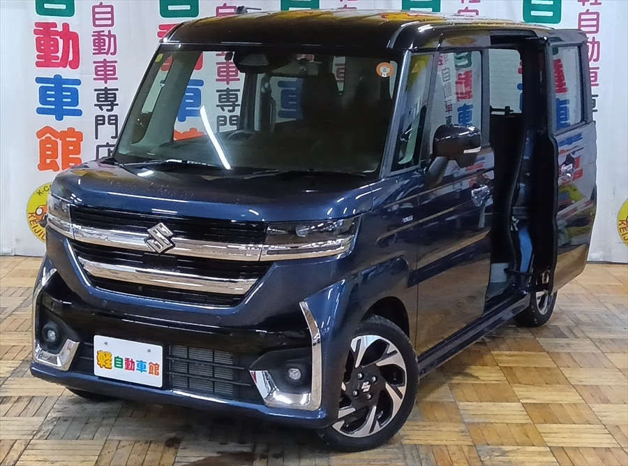 スペーシアカスタム ハイブリッドＸＳターボ　全方位モニター純正ナビＴＶ　スズキコネクト 4WD