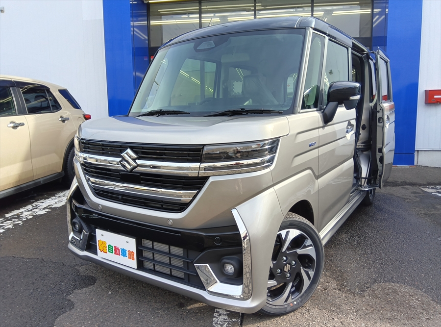 スペーシアカスタム ハイブリットＸＳ 全方位モニター純正ナビＴＶ・スズキコネクト 未使用車 