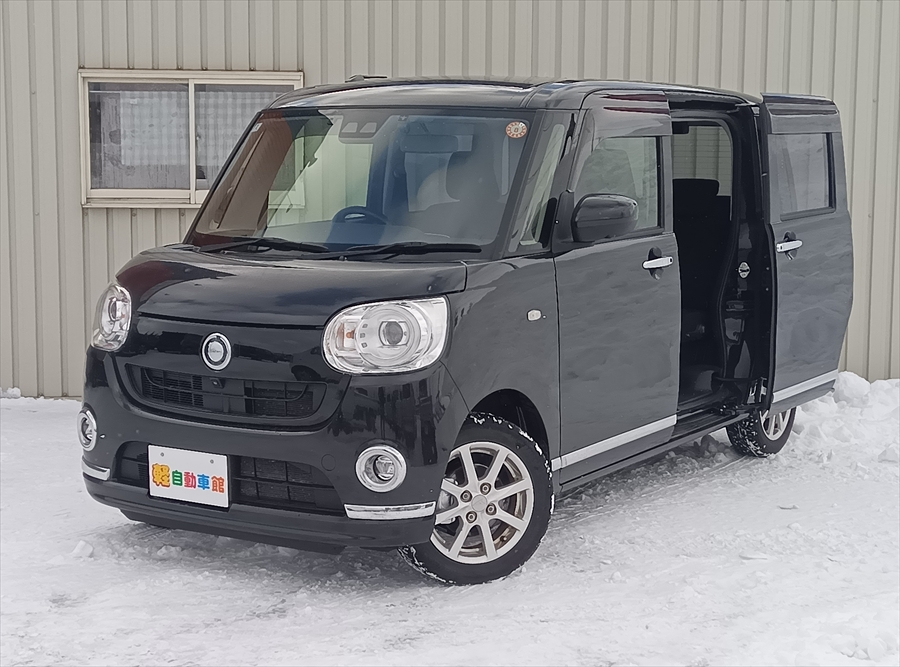 ムーヴキャンバス Ｇブラックインテリアリミテッド ＳＡⅢ 全方位モニター付き純正ナビTV 4WD