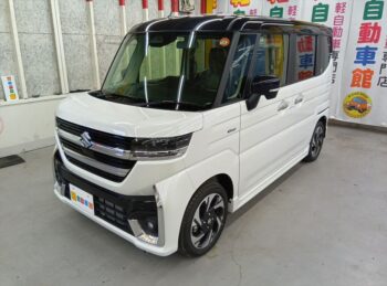 スペーシアカスタム ハイブリッド XS 10インチディスプレイオーディオ・バックカメラ 未使用車 4WD