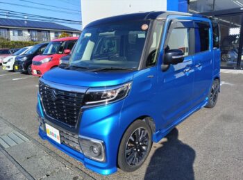 スペーシアカスタム ハイブリットＸＳ ターボ 純正８インチナビＴＶ・全方位モニターパッケージ