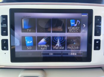 ムーヴキャンバス GホワイトアクセントVS SAⅢ 全方位モニター 純正8インチナビ・TV 4WD 