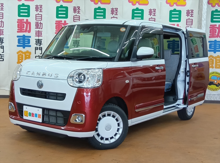 ムーヴキャンバス ストライプスG 純正ナビ 4WD