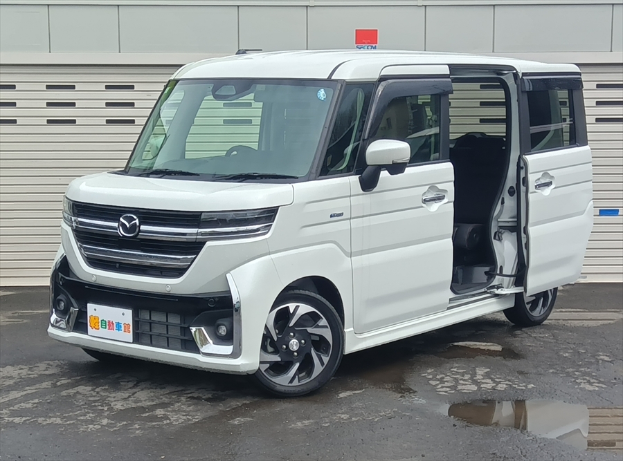 フレアワゴン カスタムスタイル XT ターボ 全方位カメラ 純正ナビ・ＴＶ 4WD