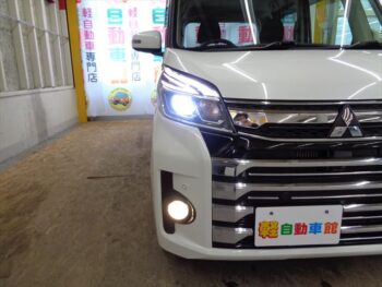 eKスペースカスタム T　 ターボ　セーフティプラス　 4WD