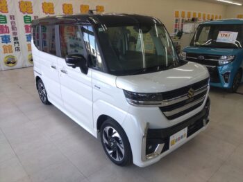 スペーシアカスタム ハイブリッドXSターボ 全方位モニター付純正ナビTVスズキコネクト対応通信機装着車 4WD