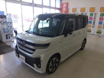 スペーシアカスタム ハイブリッドXSターボ 全方位モニター付純正ナビTVスズキコネクト対応通信機装着車 4WD