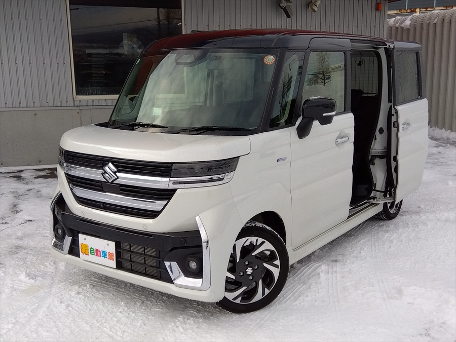 スペーシアカスタム ハイブリッドXS 全方位モニター付純正ナビTV スズキコネクト 4WD