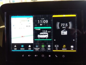 スペーシアカスタム ハイブリッドXSターボ　全方位モニター純正9インチナビTVスズキコネクト　4WD