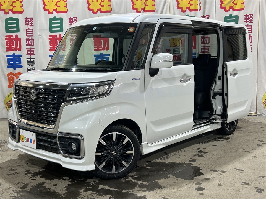 スペーシアカスタム ハイブリッド　XS　ターボ　ナビ付　4WD