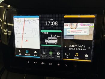スペーシアカスタム ハイブリッドＸＳターボ　全方位モニター　純正ナビ・ＴＶ・スズキコネクト 4WD