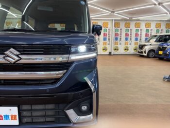スペーシアカスタム ハイブリッドＸＳターボ　全方位モニター　純正ナビ・ＴＶ・スズキコネクト 4WD