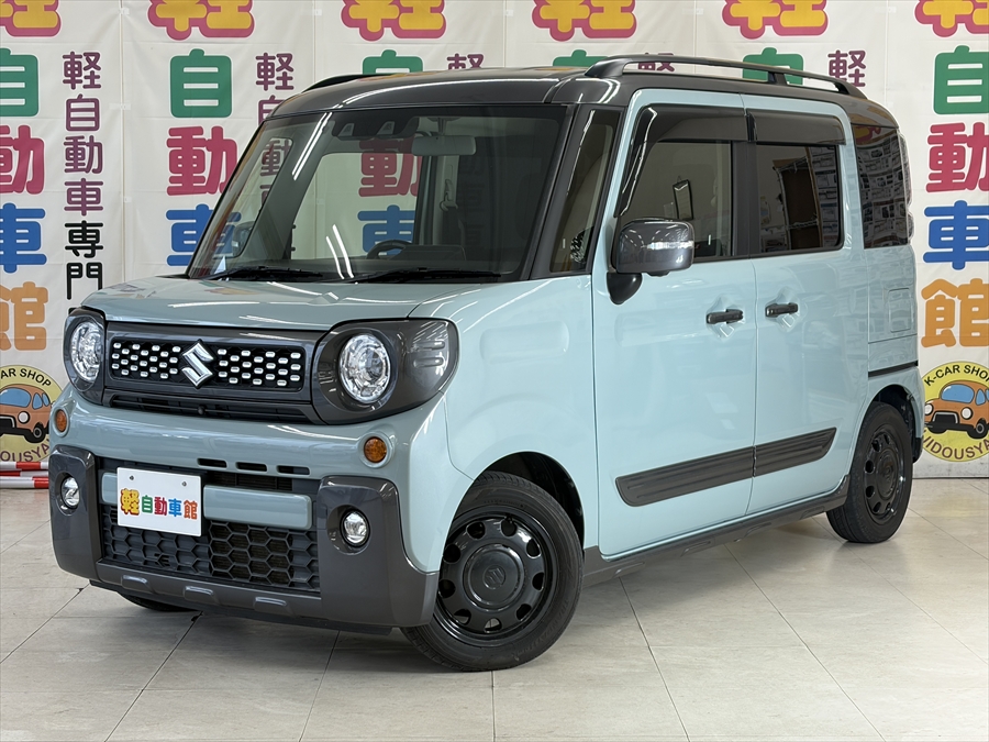 スペーシアギア HYBRID XZターボ 全方位モニター用カメラパッケージ装着車　純正ナビ・TV　4WD