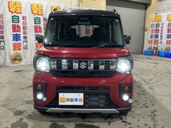 スペーシアギア ハイブリッド　XZ　全方位モニター純正９インチナビTV　スズキコネクト　後期型　未使用車　4WD