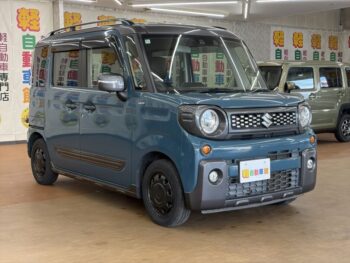 スペーシアギア 全方位カメラパッケージ装着車ハイブリッドＸＺターボ 全方位モニター純正ナビ・ＴＶ 4WD