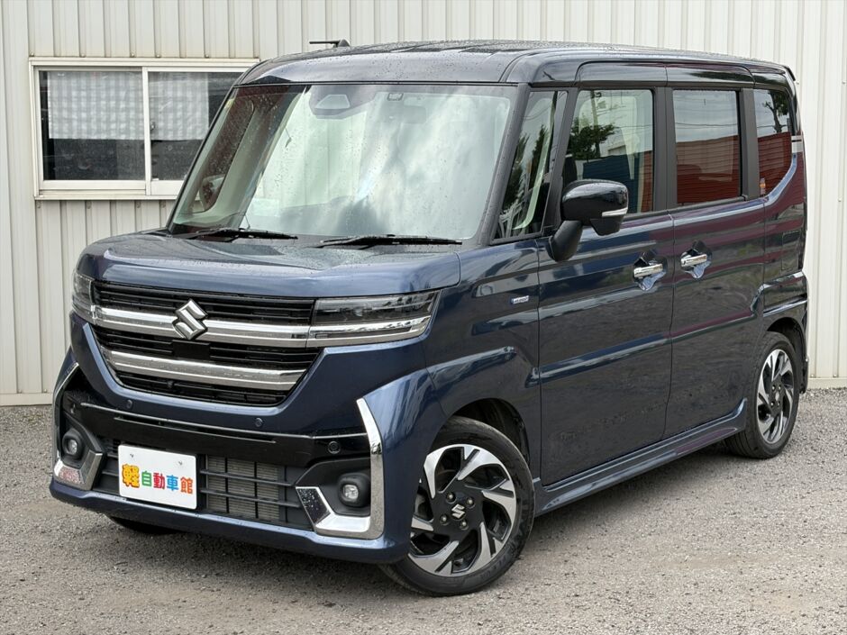 スペーシアカスタム ハイブリッドＸＳターボ 全方位モニター純正9インチナビ・ＴＶ・スズキコネクト 4WD