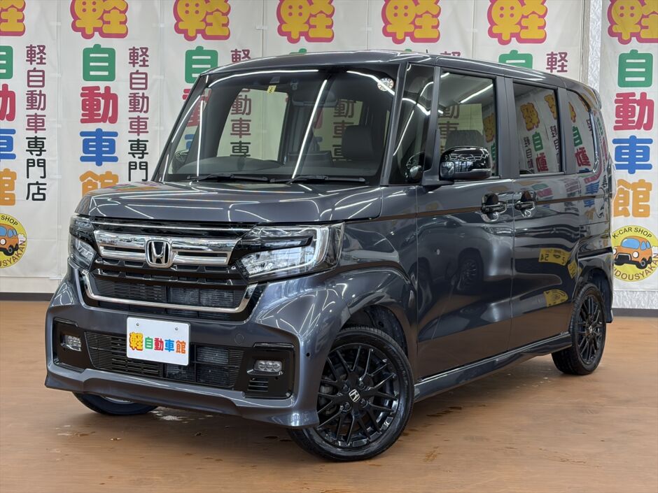 N-BOXカスタム Lターボスタイル+ブラック 純正ワイドナビ・TV・Rカメラ 後期型 4WD