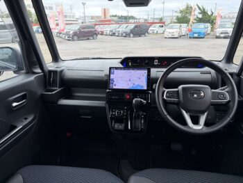 タントカスタム ＲＳ ターボ 純正10インチナビ・ＴＶ・パノラマモニター 後期型 4WD