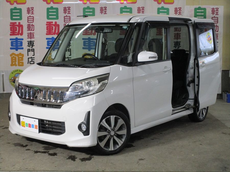 eKスペースカスタム Ｔ ターボ　純正ナビ・Ｂカメラ 4WD