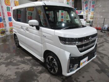 スペーシアカスタム ハイブリッドXS　全方位モニター付純正ナビTV　スズキコネクト 4WD