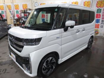 スペーシアカスタム ハイブリッドXS　全方位モニター付純正ナビTV　スズキコネクト 4WD