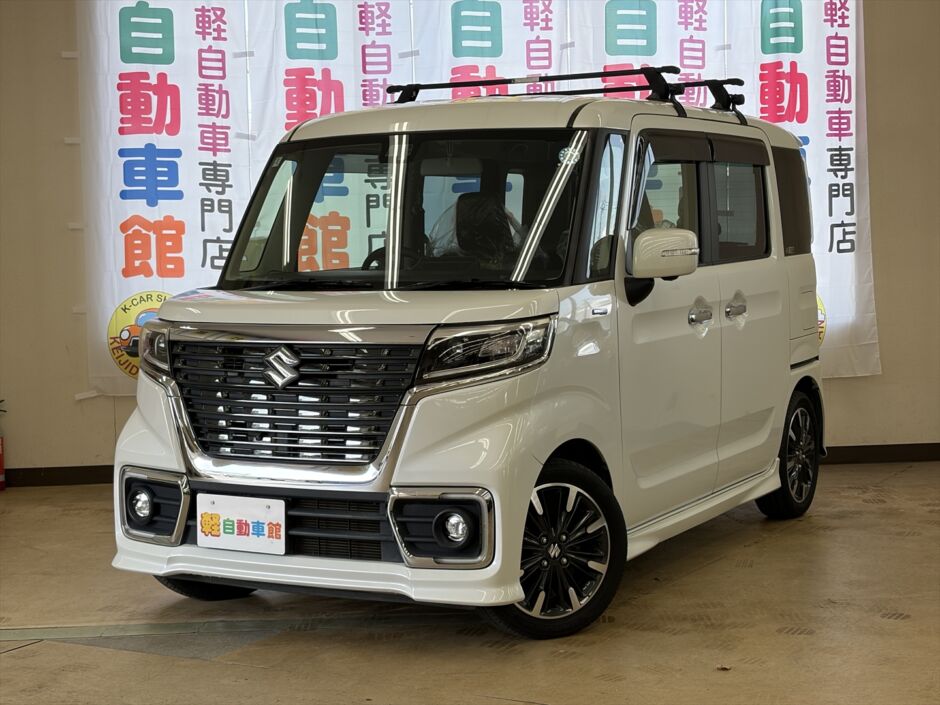 スペーシアカスタム ハイブリッドXSターボ　全方位モニター付純正ナビTV　４WD