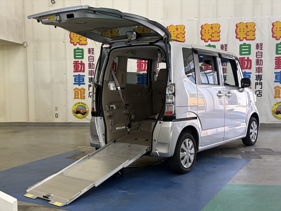 N-BOX+ G・Lパッケージ 福祉車両車いす仕様スローパー 純正ナビ・TV 4WD