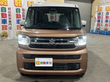 スペーシア ハイブリッドX　全方位モニター付　メモリーナビ・スズキコネクト　4WD