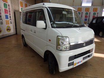 エブリイワゴン 車いす移動車 後部電動固定 リヤシート付 福祉車両 スローパー 4WD