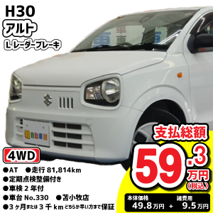 60万円以下特集車