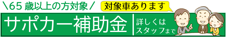 サポカー補助金対象車あります